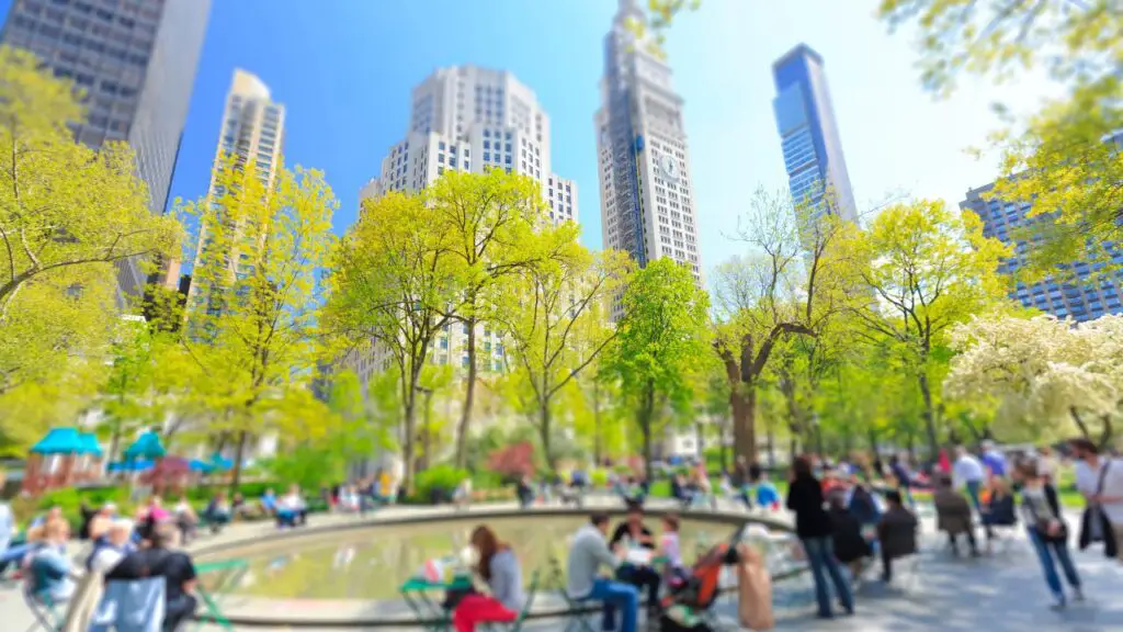 Famous New York landmark madison square park